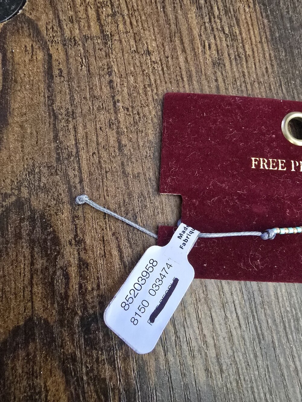 NWT! Free People, Blue Bead Adjustable Cord Bracelet, Grey,Lapis,Gold - Picture 4 of 5